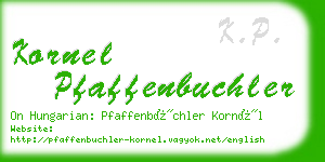 kornel pfaffenbuchler business card